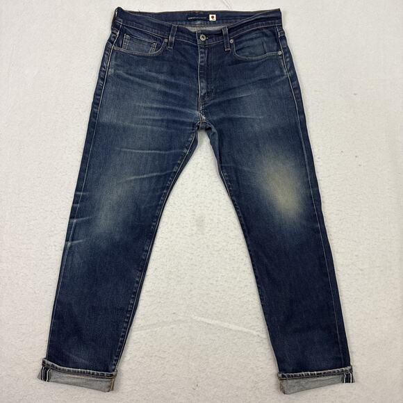 Levis Mens 33x32 Made & Crafted 502 Selvedge Jeans Blue  display picture 2
